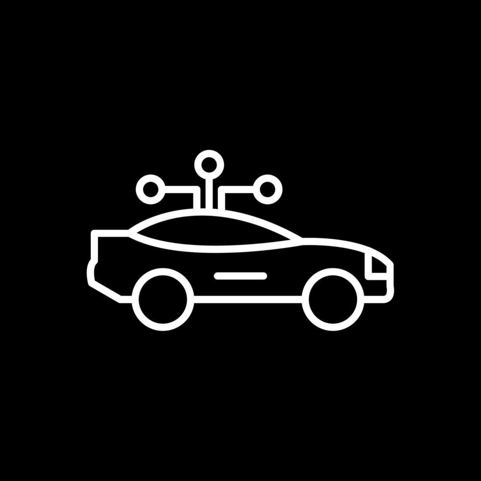 Clever Auto Linie invertiert Symbol Design vektor