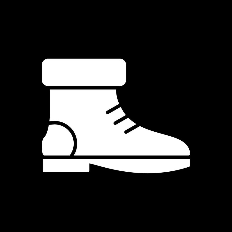 Stiefel Glyphe invertiert Symbol Design vektor