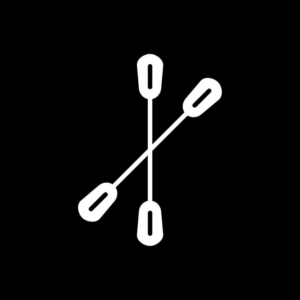 Paddel Glyphe invertiert Symbol Design vektor