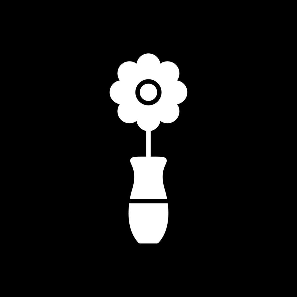 blomma glyf omvänd ikon design vektor