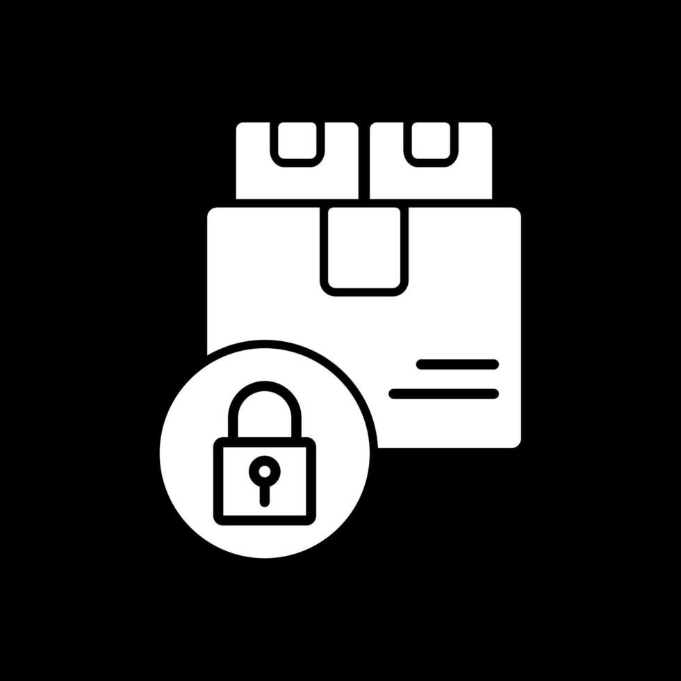 liefern Schutz Glyphe invertiert Symbol Design vektor