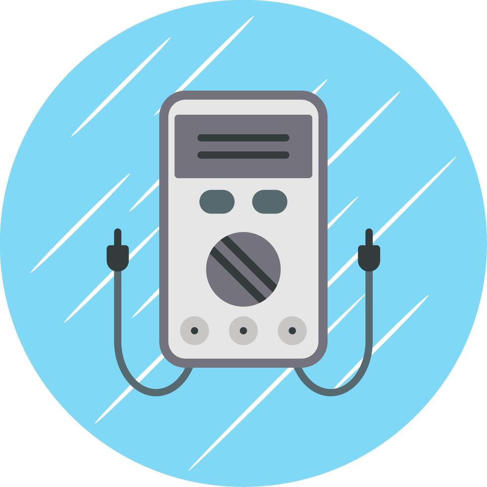 Multimeter eben Kreis Symbol Design vektor