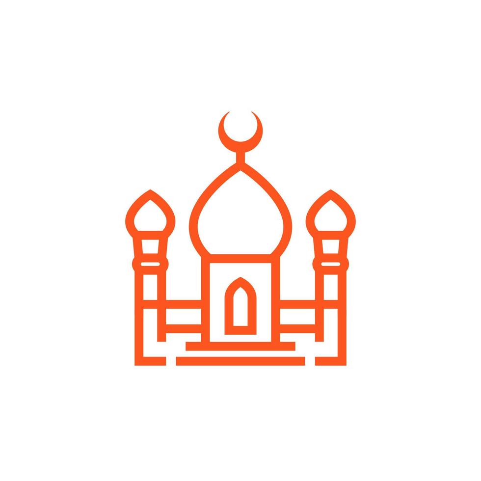 Moschee-Symbol im linearen Stil vektor