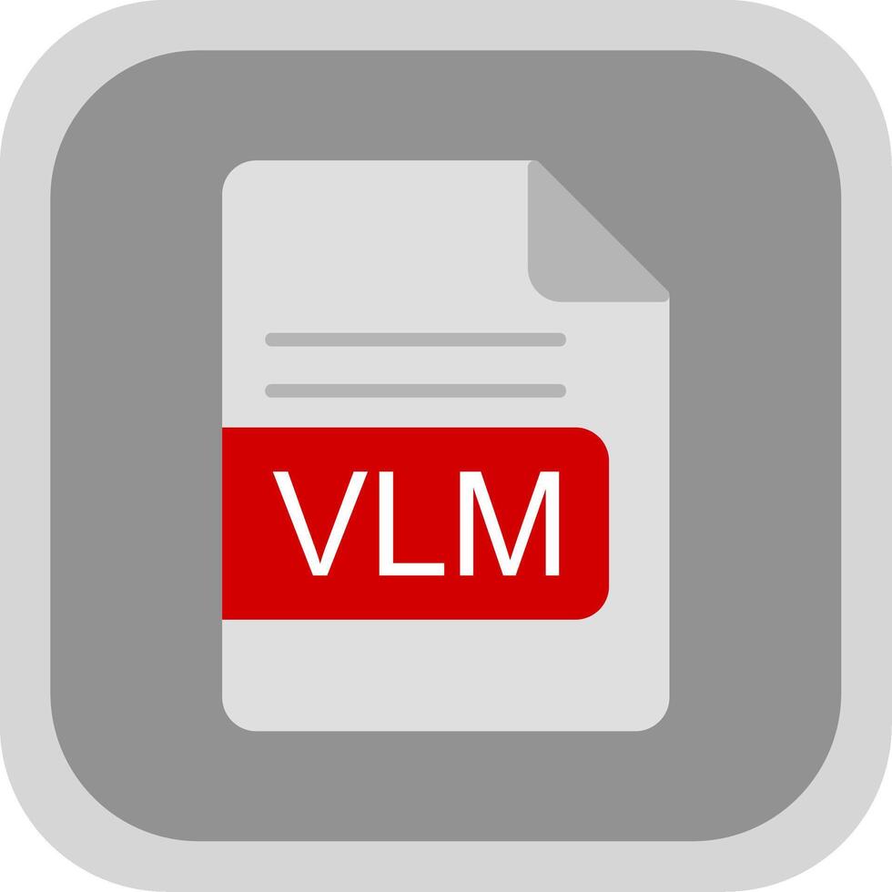 vlm Datei Format eben runden Ecke Symbol Design vektor