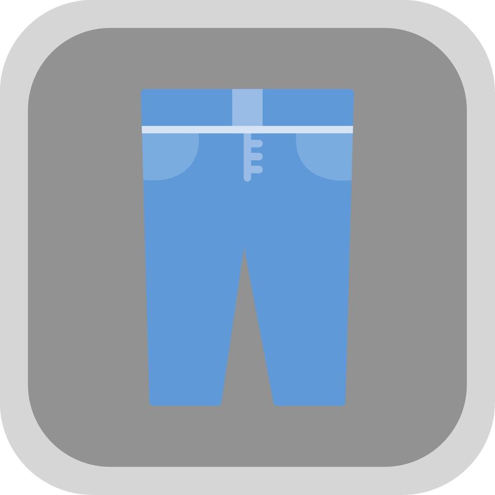 jeans platt runda hörn ikon design vektor