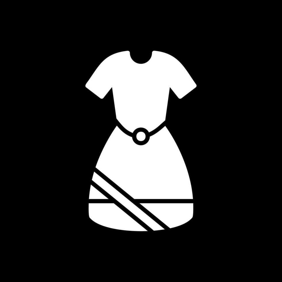 Kleid Glyphe invertiert Symbol Design vektor
