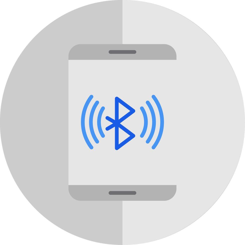 Bluetooth eben Rahmen Symbol Design vektor