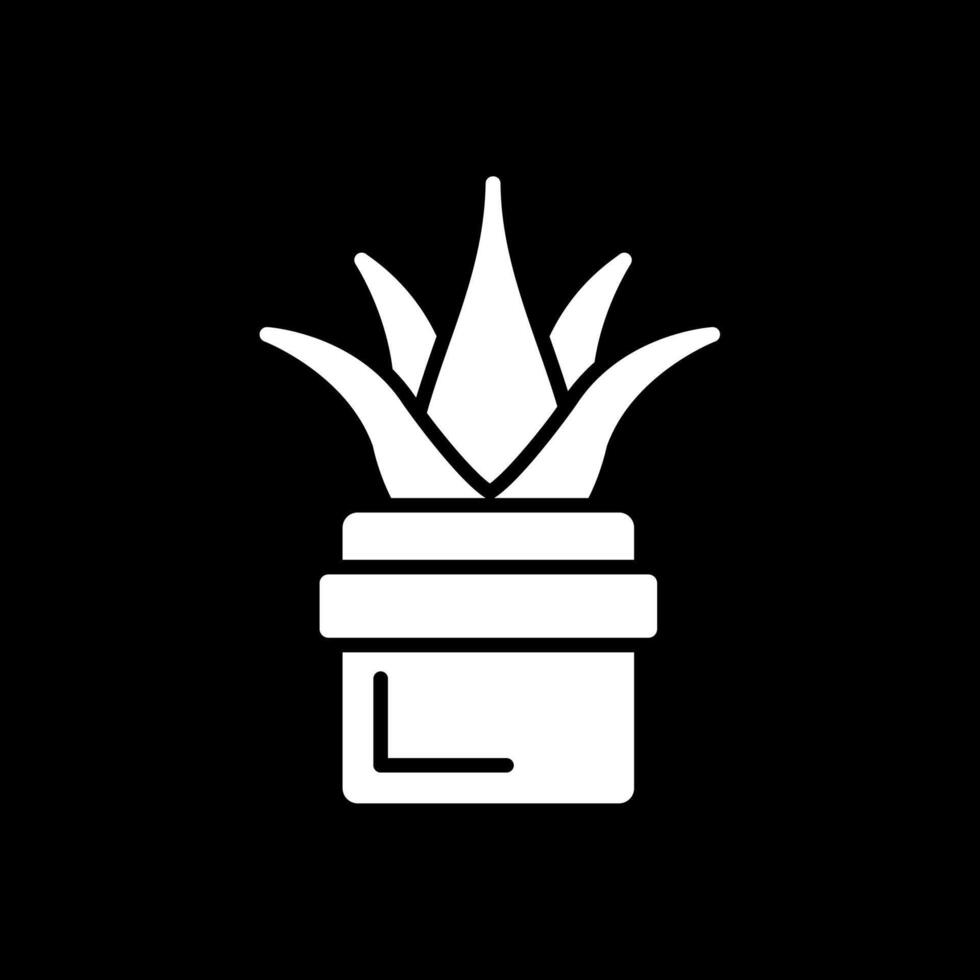 Aloe vera Glyphe invertiert Symbol Design vektor