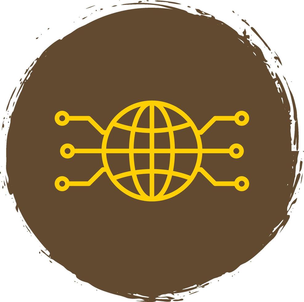 global Netzwerk Linie Gradient Symbol Design vektor