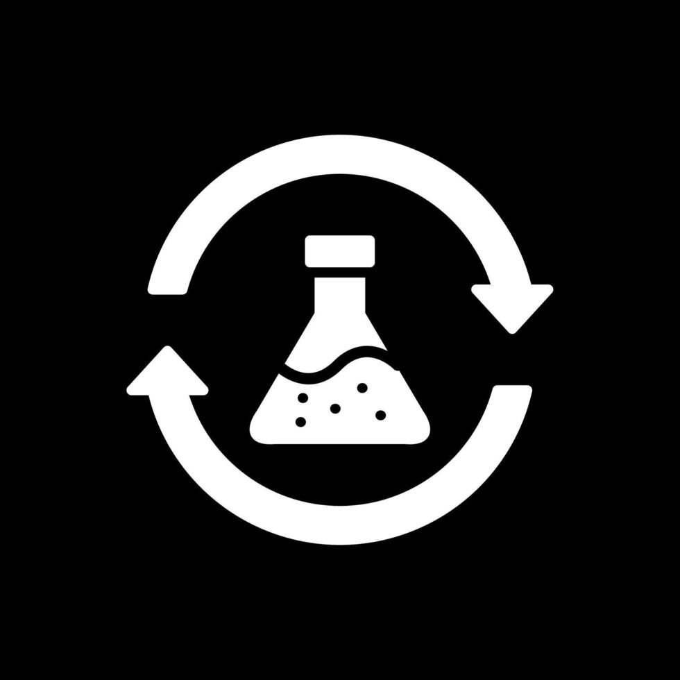 Chemikalien Glyphe invertiert Symbol Design vektor