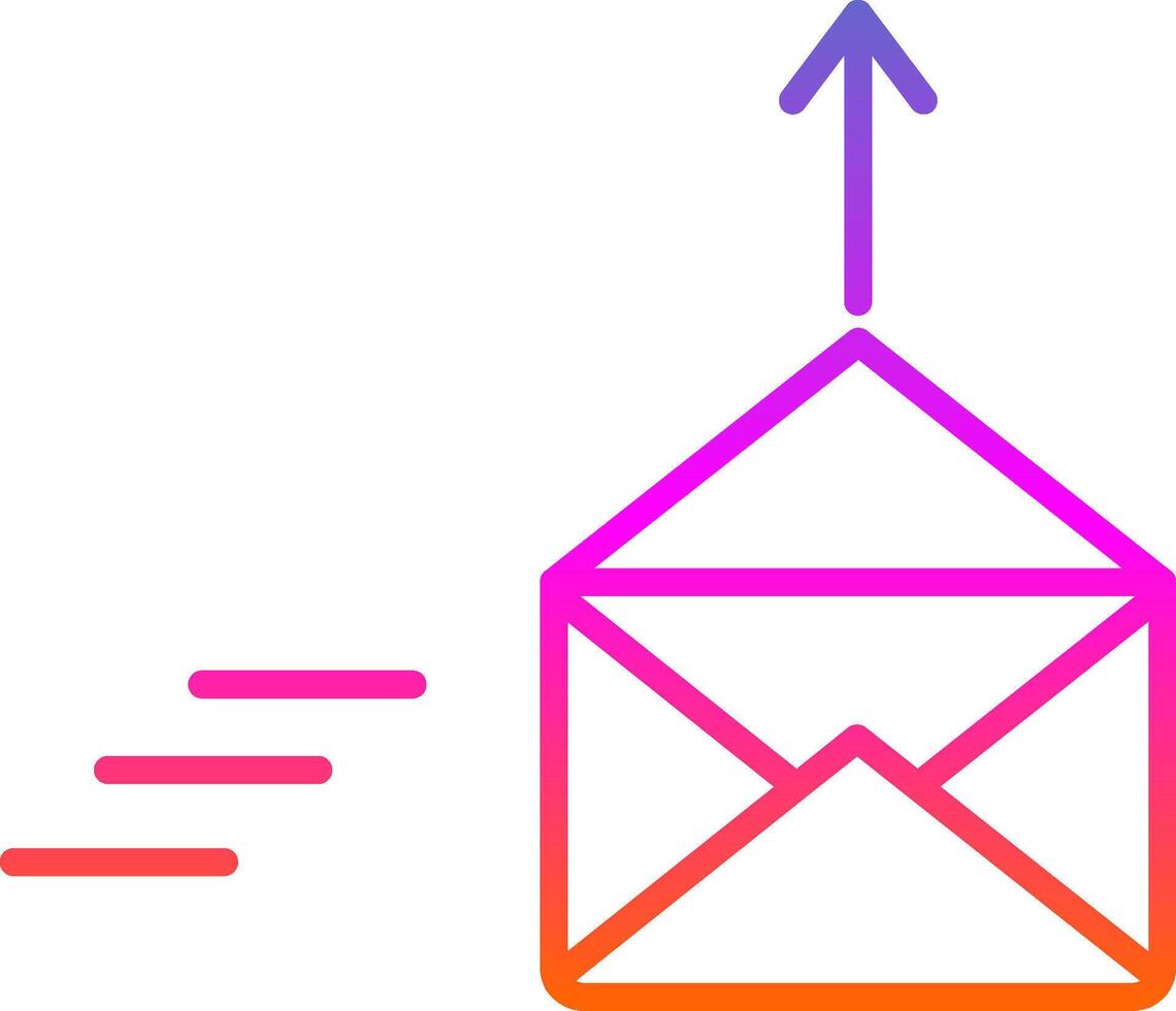 Mail Linie Gradient Symbol Design vektor