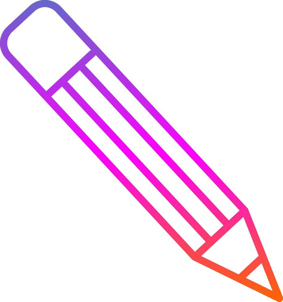 Bleistift Linie Gradient Symbol Design vektor