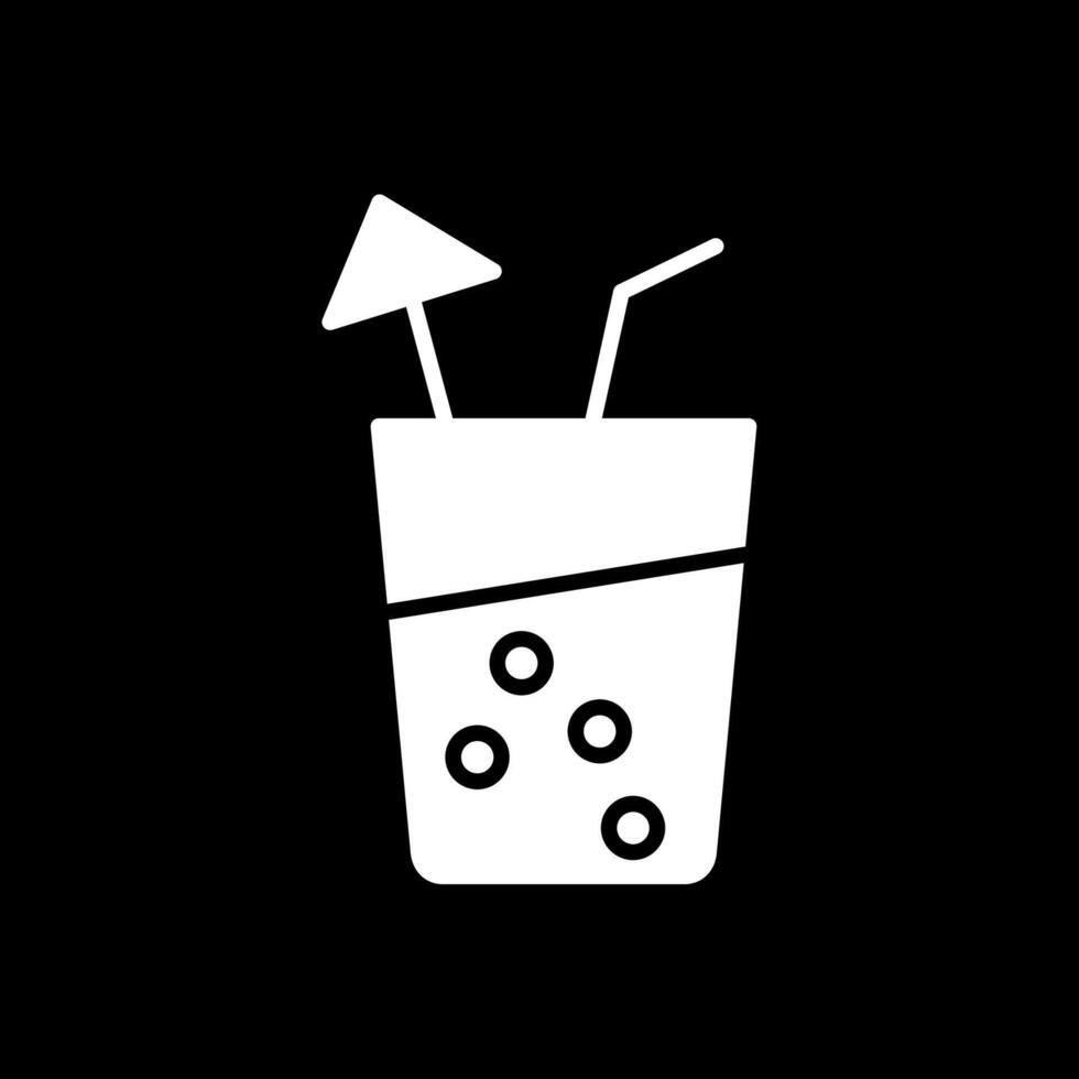 Sanft trinken Glyphe invertiert Symbol Design vektor