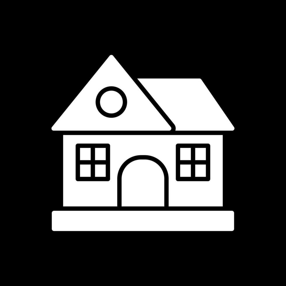 Haus Glyphe invertiert Symbol Design vektor