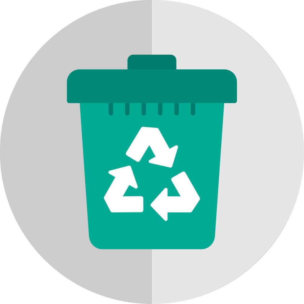 recyceln Behälter eben Rahmen Symbol Design vektor