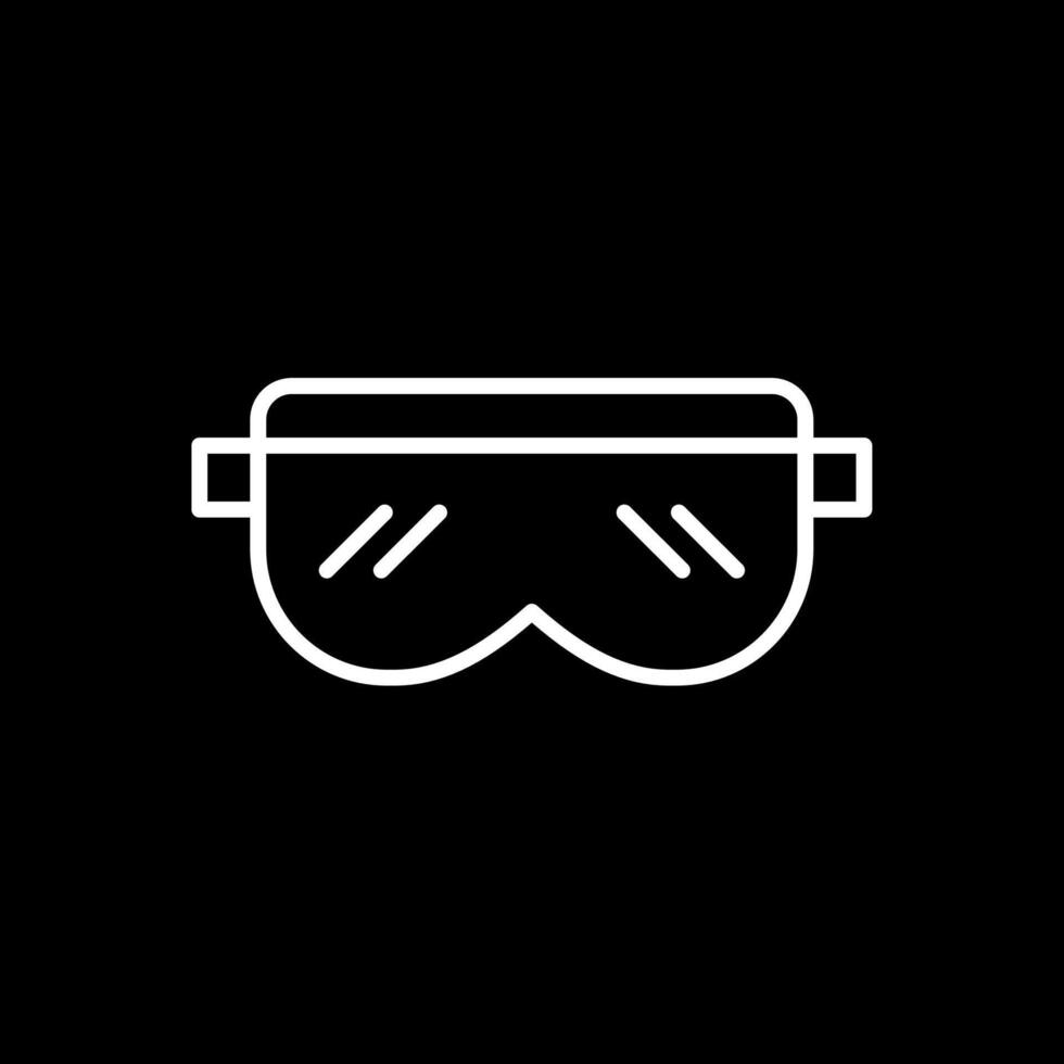 Sicherheit Brille Linie invertiert Symbol Design vektor