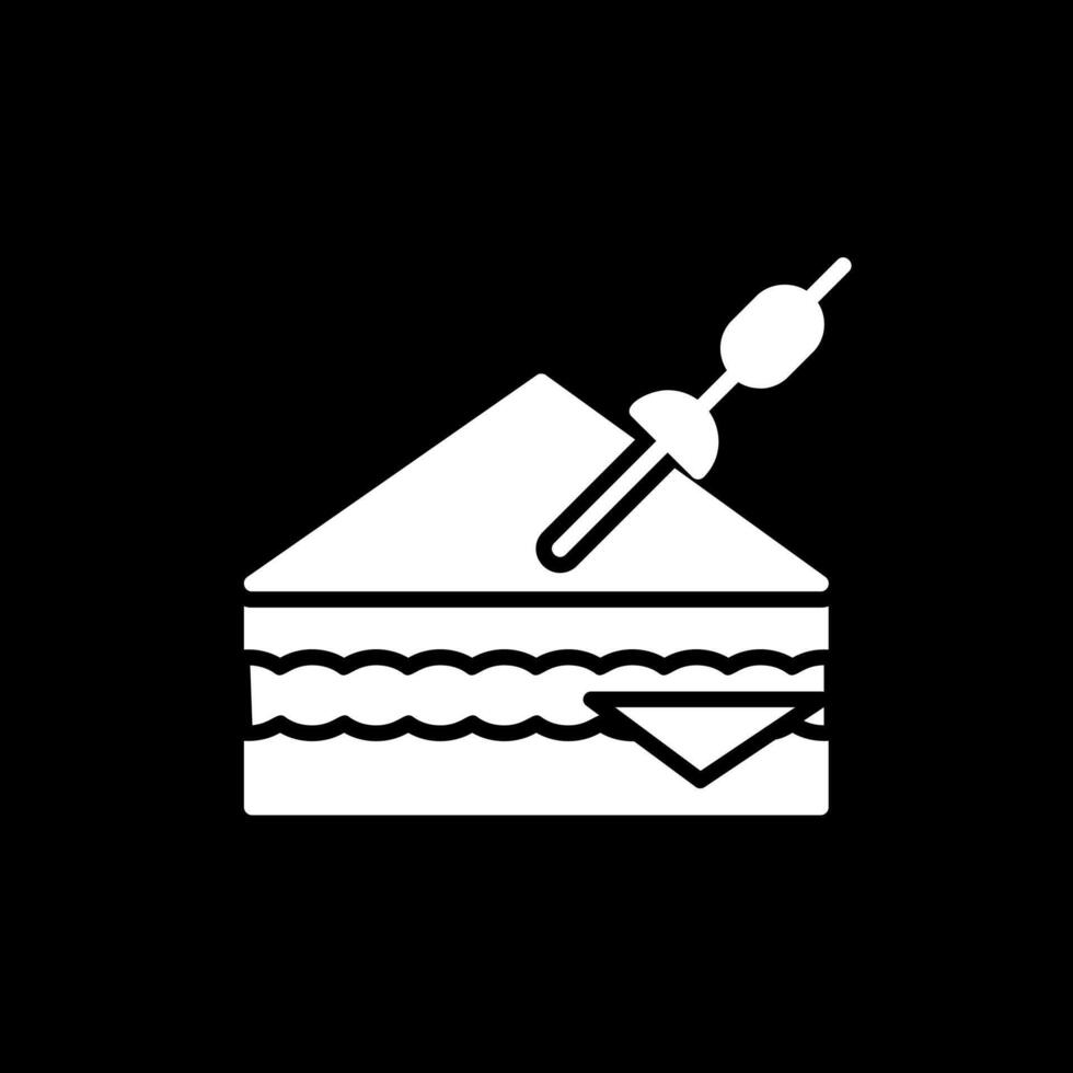 smörgås glyf omvänd ikon design vektor