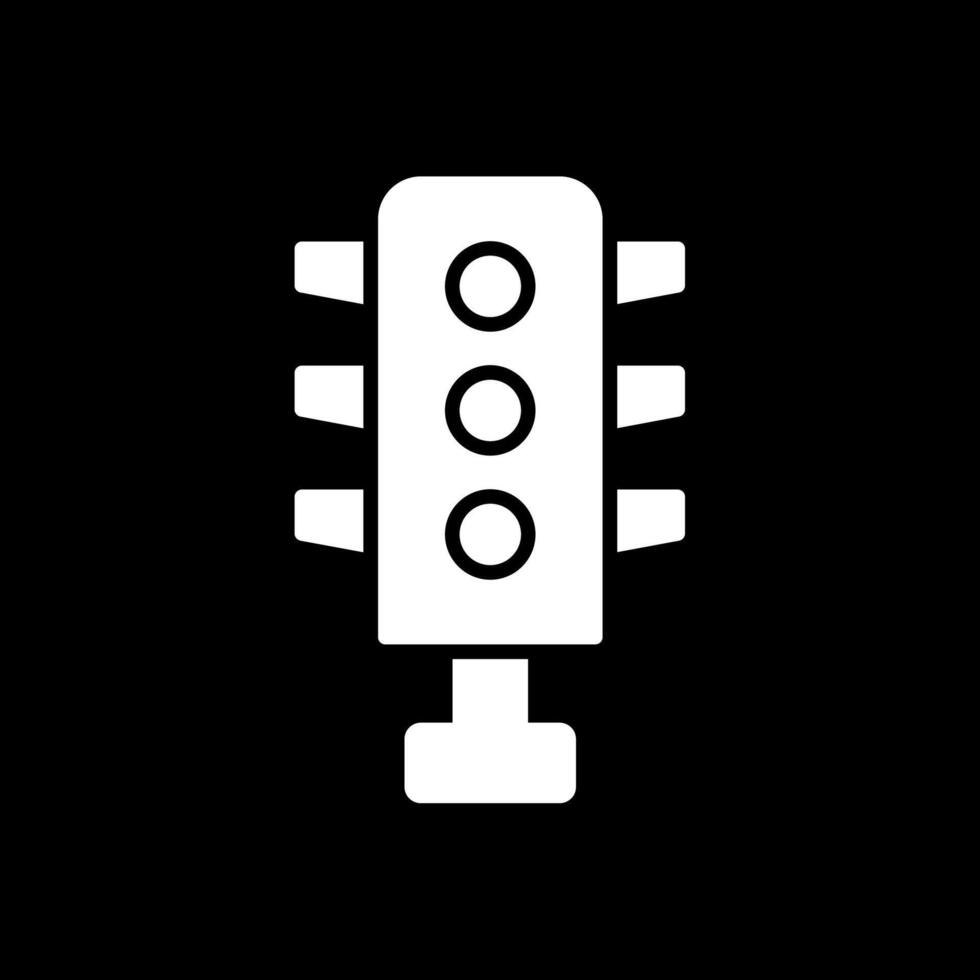 der Verkehr Licht Glyphe invertiert Symbol Design vektor