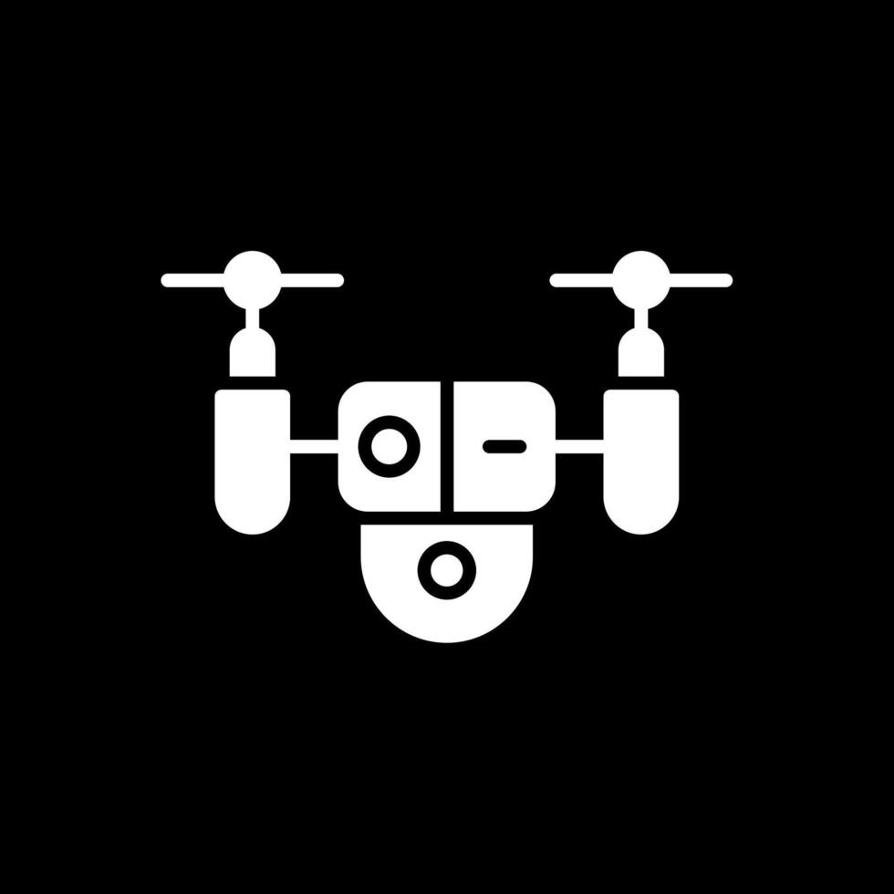 Drohne Glyphe invertiert Symbol Design vektor