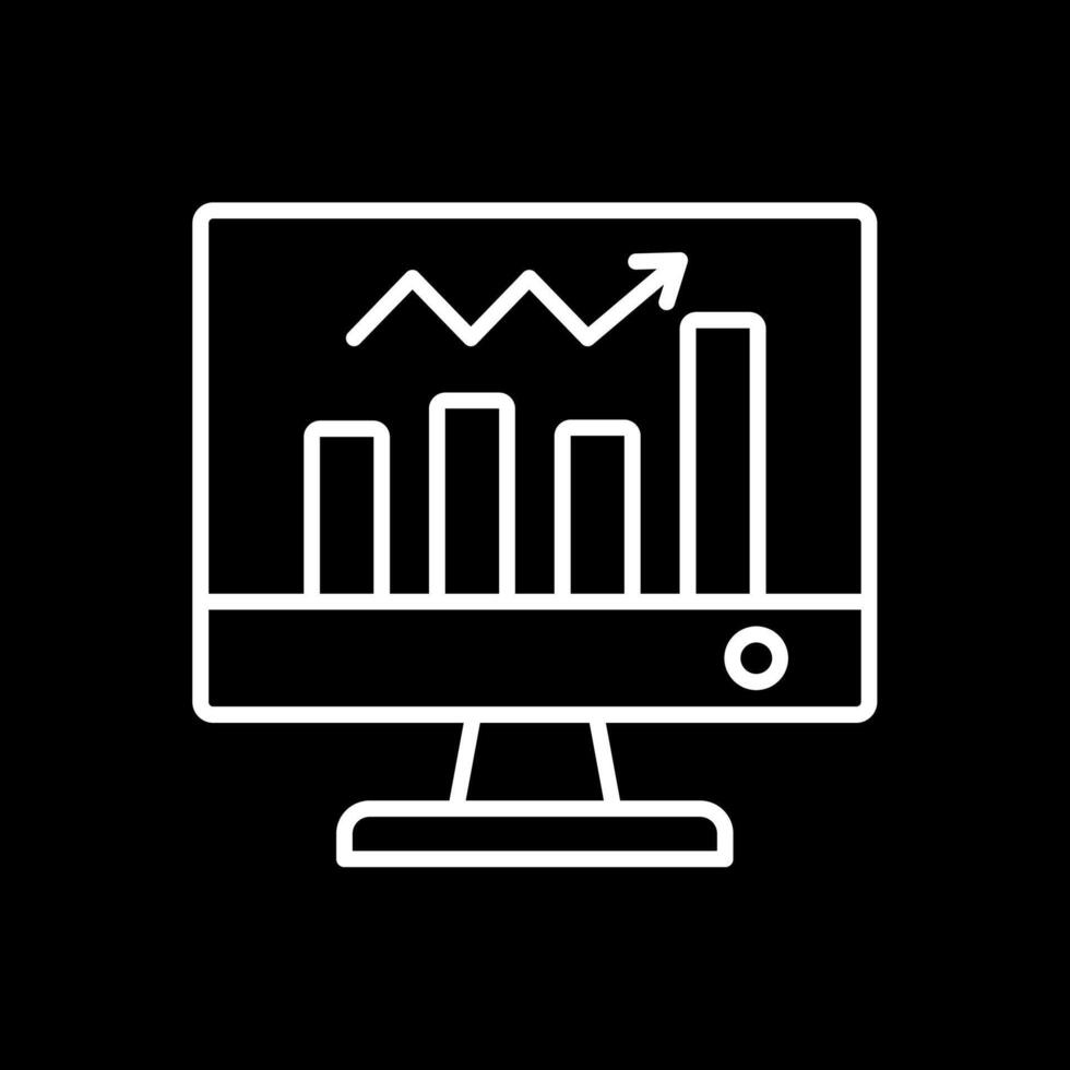 Analytik Linie invertiert Symbol Design vektor