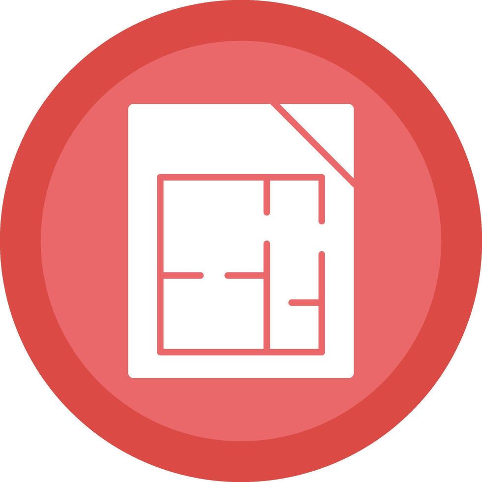 Fußboden Pläne Glyphe fällig Kreis Symbol Design vektor