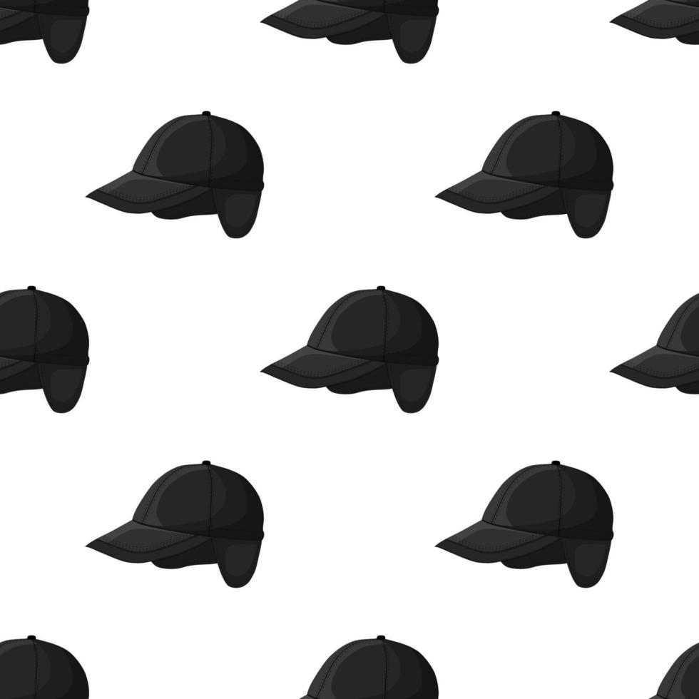 illustration på tema mönster hattar baseball vektor