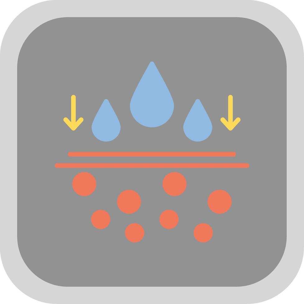 fuktighetskräm platt runda hörn ikon design vektor
