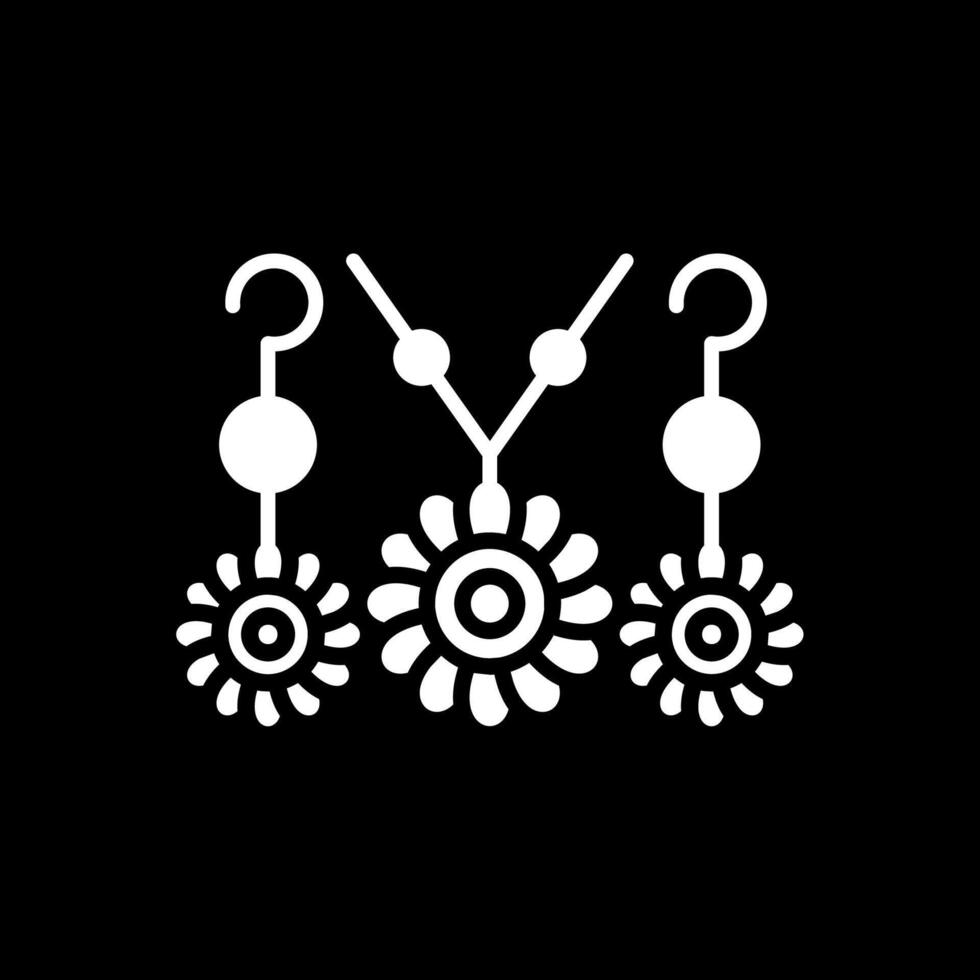 Schmuck Glyphe invertiert Symbol Design vektor