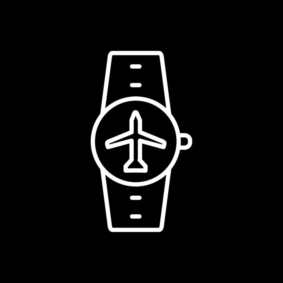 Flugzeug Modus Linie invertiert Symbol Design vektor