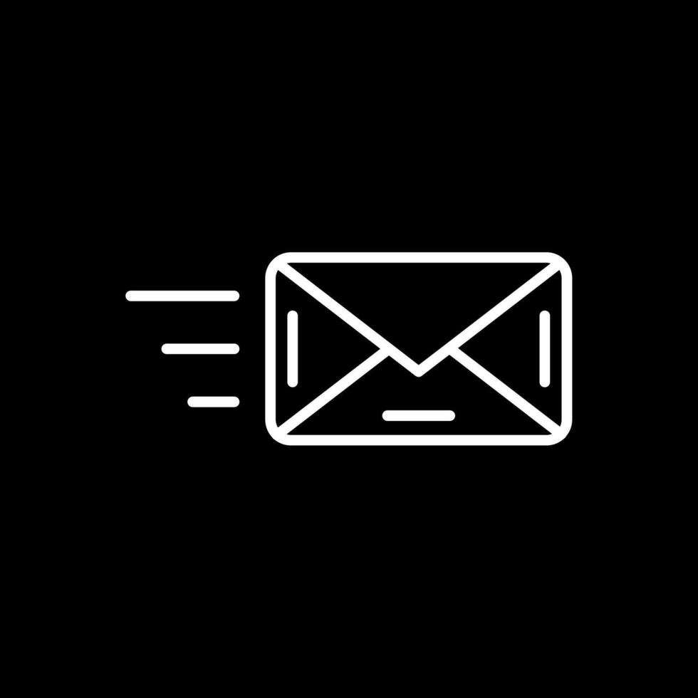 Email Linie invertiert Symbol Design vektor