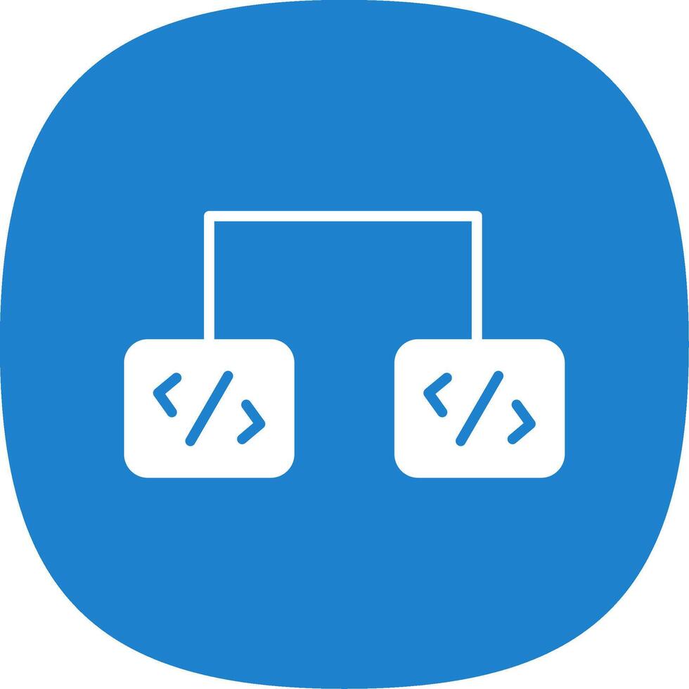 Software Entwicklung Glyphe Kurve Symbol Design vektor