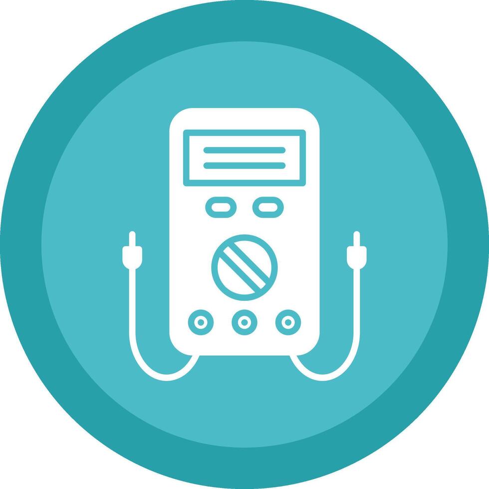 Multimeter Glyphe fällig Kreis Symbol Design vektor