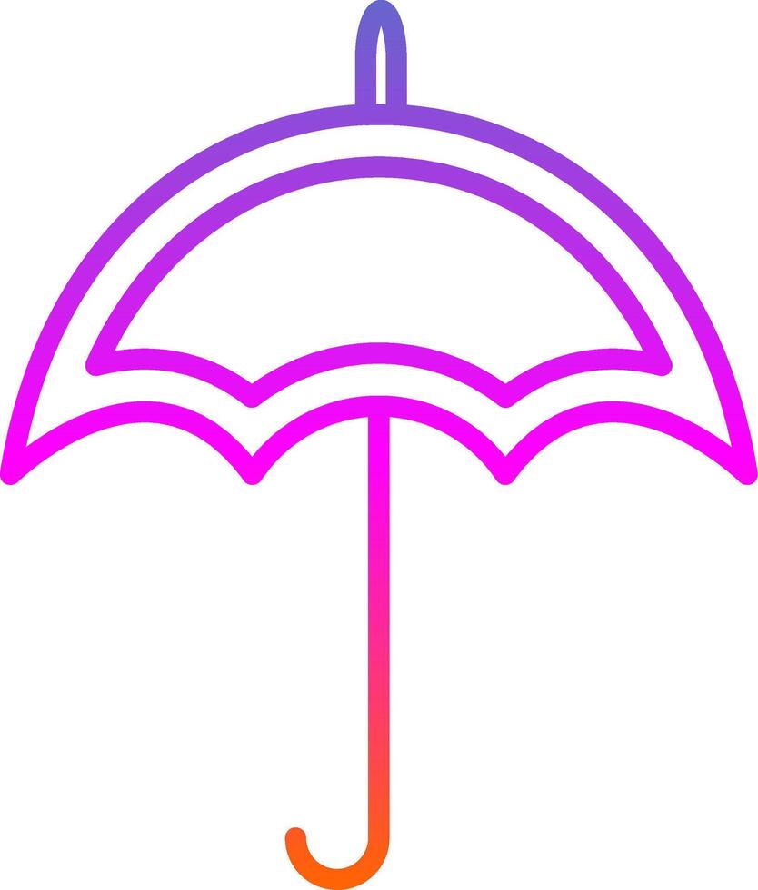 Regenschirm Linie Kreis Aufkleber Symbol vektor