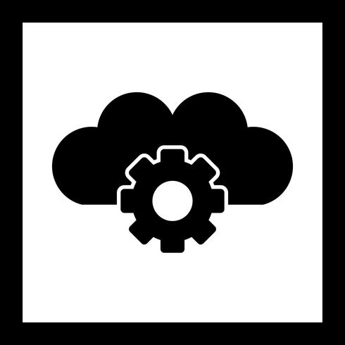 Vektor-Cloud-Einstellungen-Symbol vektor