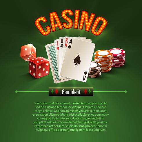 Pocker casino bakgrund vektor