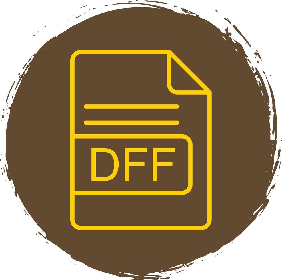 dff Datei Format Linie Kreis Aufkleber Symbol vektor