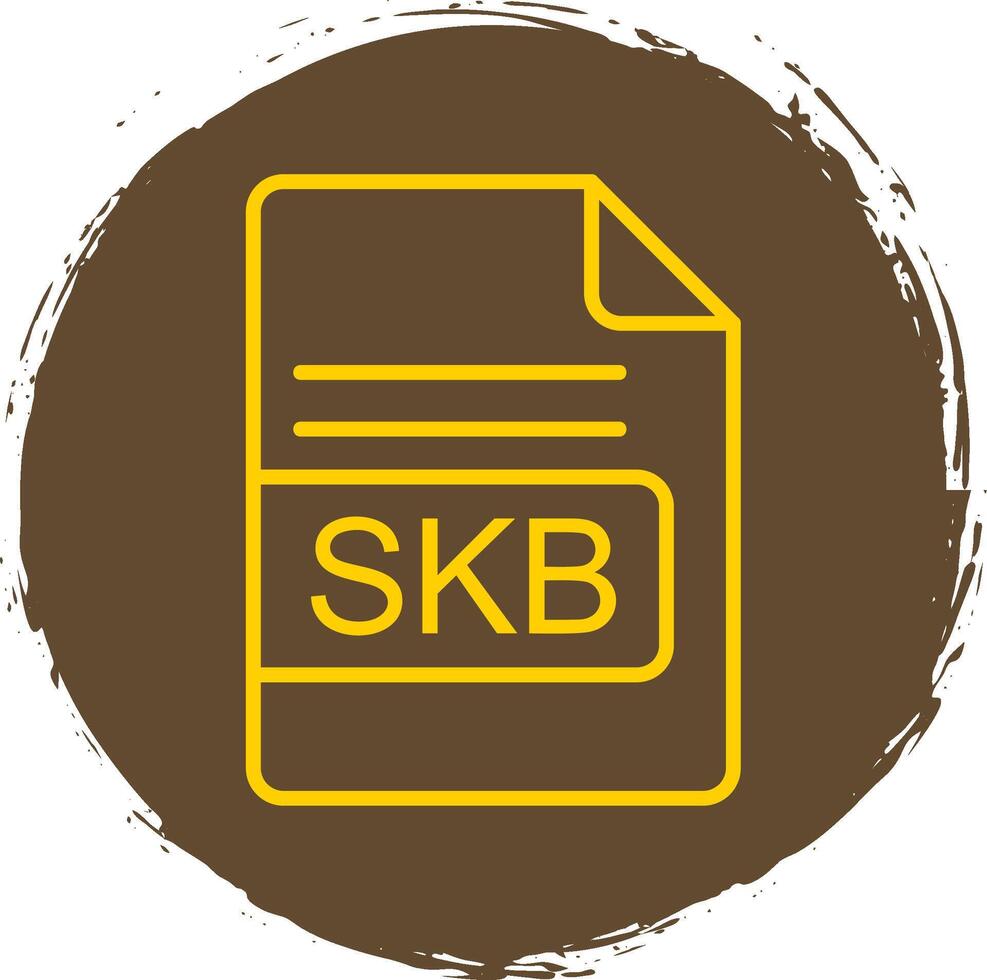 skb Datei Format Linie Kreis Aufkleber Symbol vektor