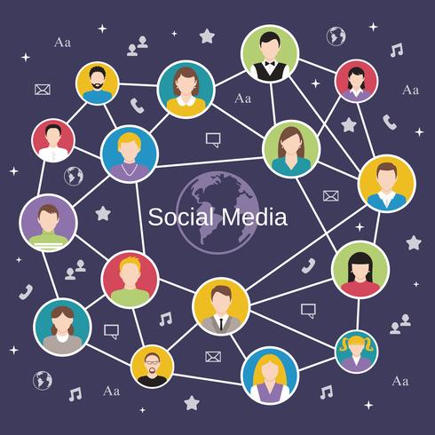 Soziales Netzwerk-Konzept vektor