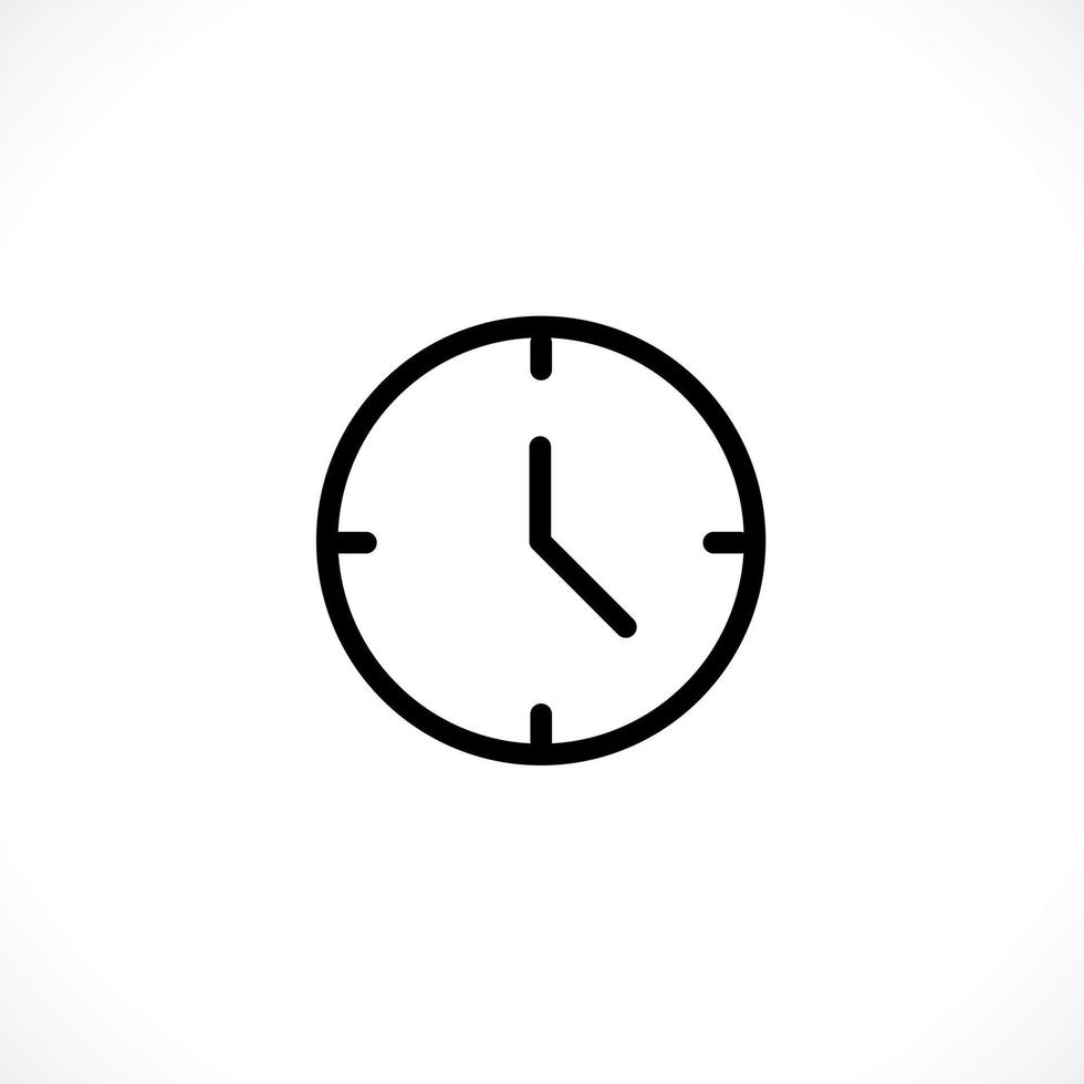 Uhr-Symbol. Uhrzeitsymbol flacher Stil. Design-Website-Symbol, Logo, App, ui. Abbildung - Vektor. eps10. vektor