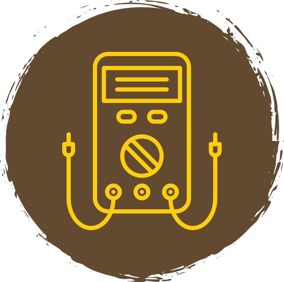 Multimeter Linie Kreis Aufkleber Symbol vektor