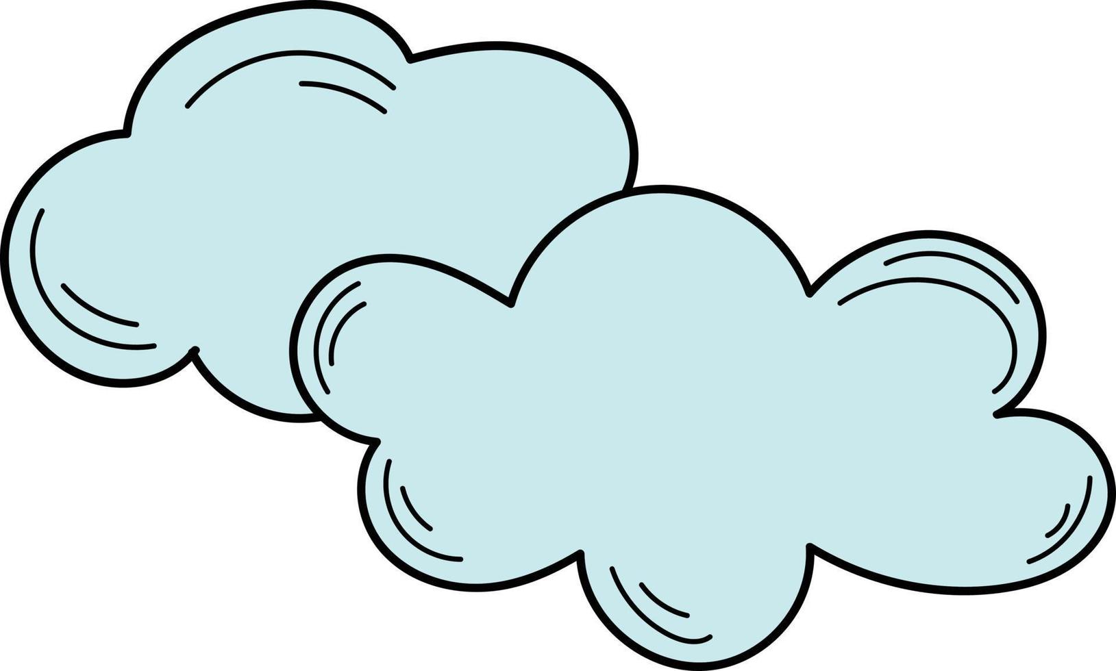 Skizze von Wolken. Wolken-Doodle-Symbol. einfaches handgezeichnetes Symbol vektor