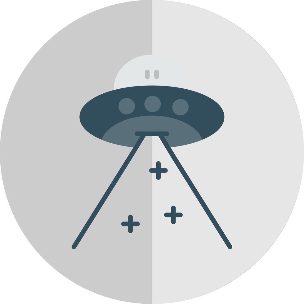 UFO eben Rahmen Symbol Design vektor