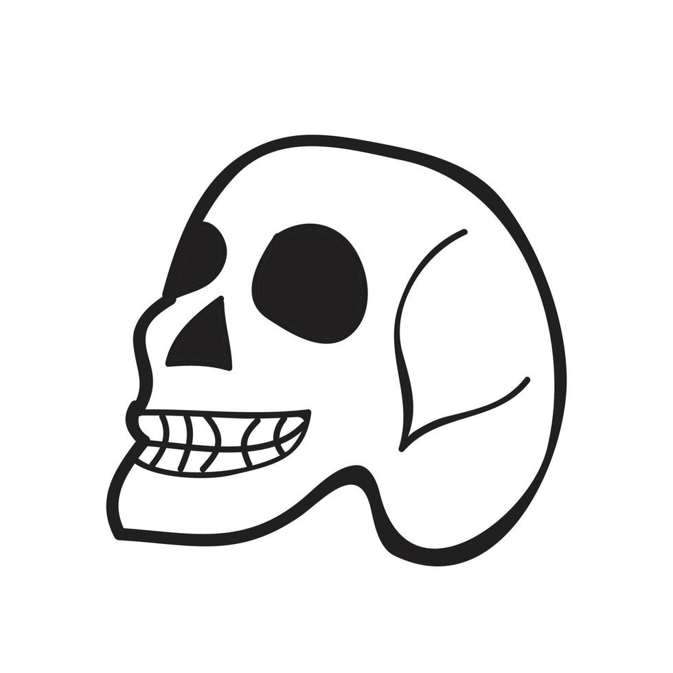 Cartoon-Schädel. einfaches Halloween-Symbol vektor