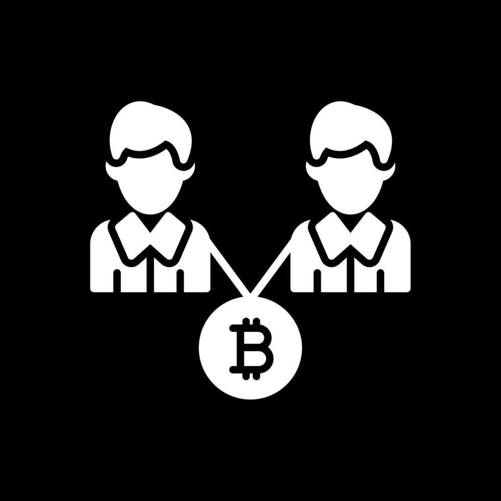 bitcoin handel glyf omvänd ikon design vektor