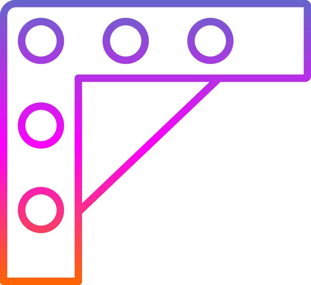 Halterung Linie Kreis Aufkleber Symbol vektor