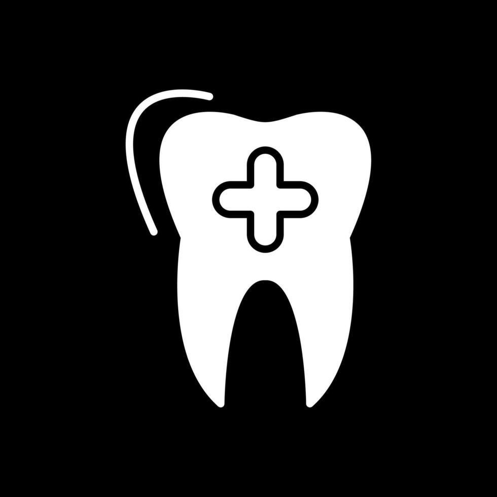 Dental Pflege Glyphe invertiert Symbol Design vektor