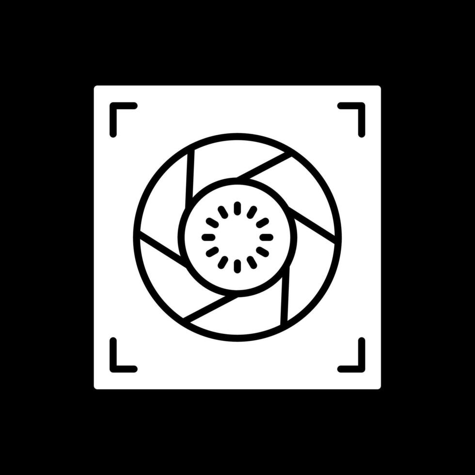 Öffnung Glyphe invertiert Symbol Design vektor