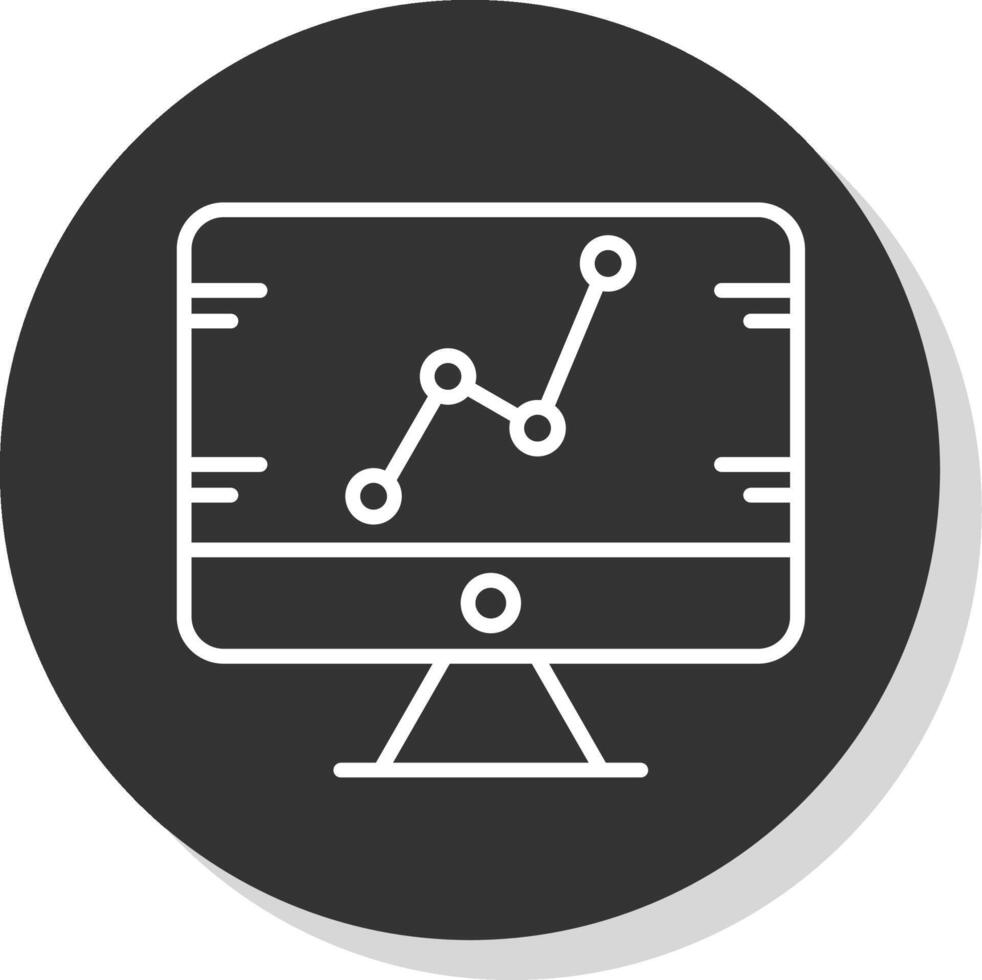 statistik glyf på grund av cirkel ikon design vektor