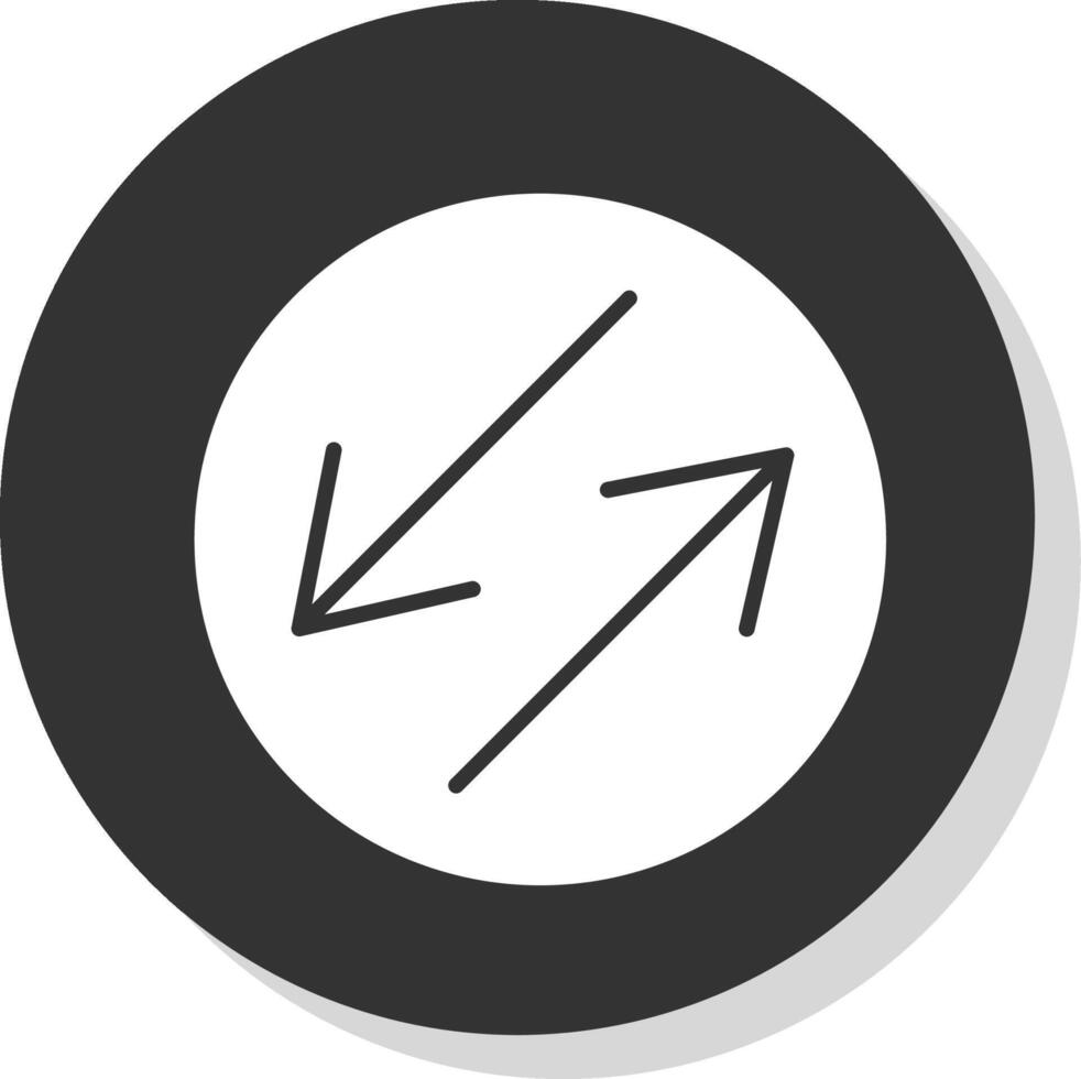 byta glyf skugga cirkel ikon design vektor