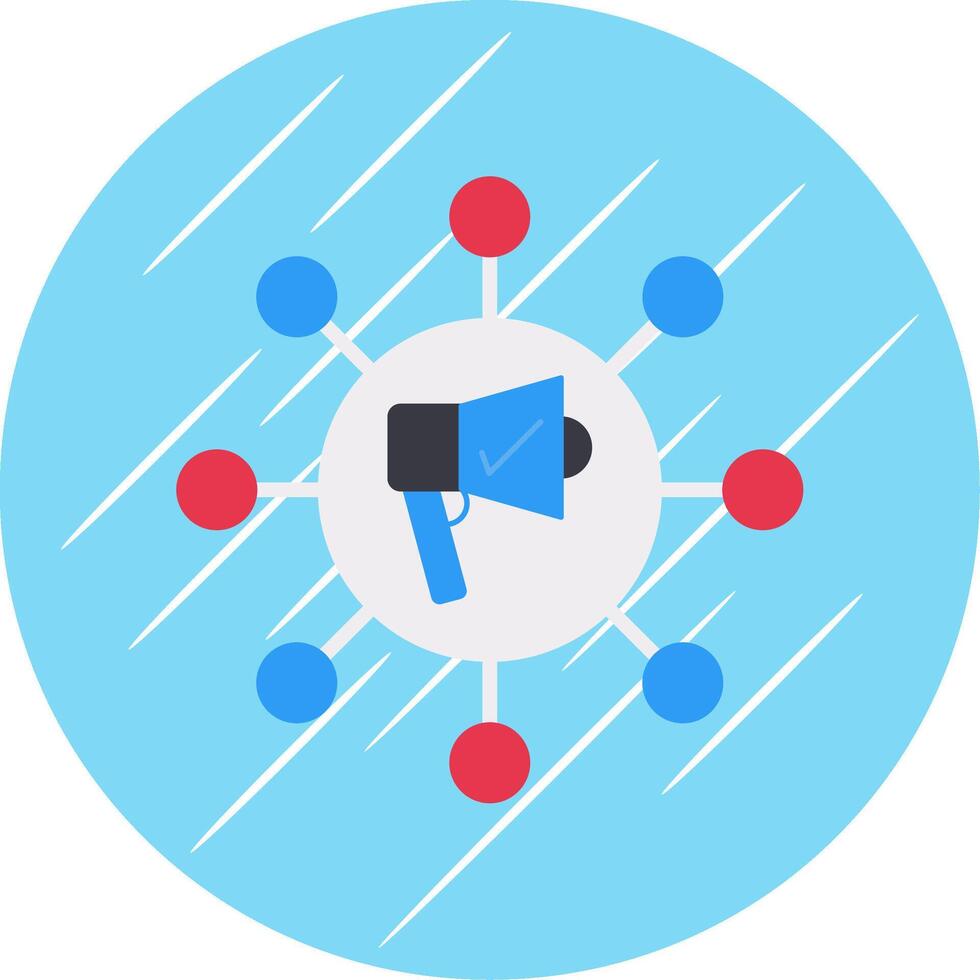 viral marknadsföring platt cirkel ikon design vektor